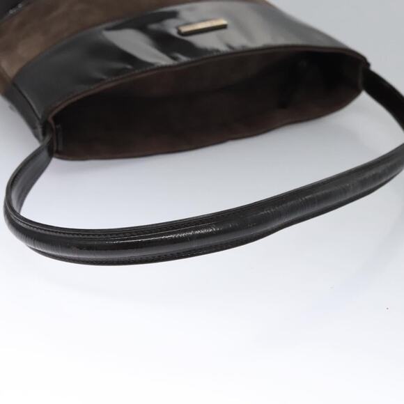 GUCCI Shoulder Bag Suede Leather Brown Dark Silver 000 1013 000 1013 - Picture 7 of 13